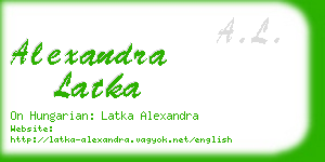alexandra latka business card